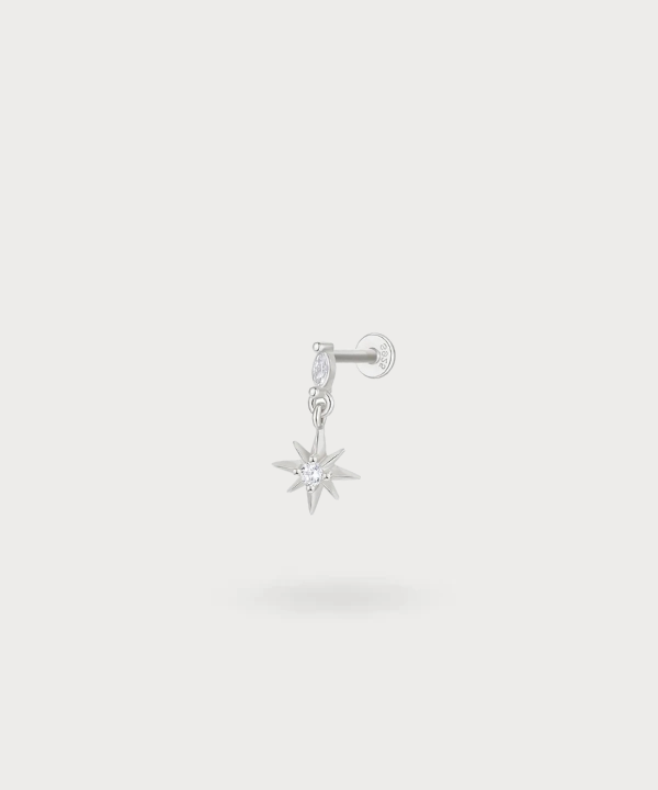 Subtlety and sparkle with the Ilargi helix piercing, available in gold and silver