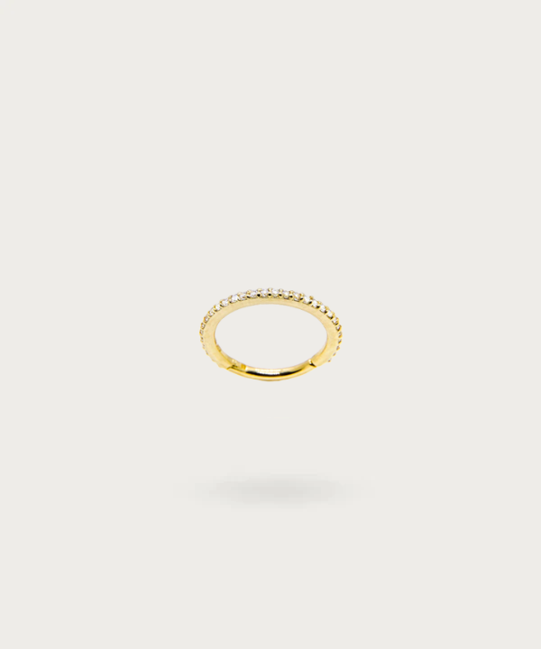 Earlobe Hoop Piercing gold-plated