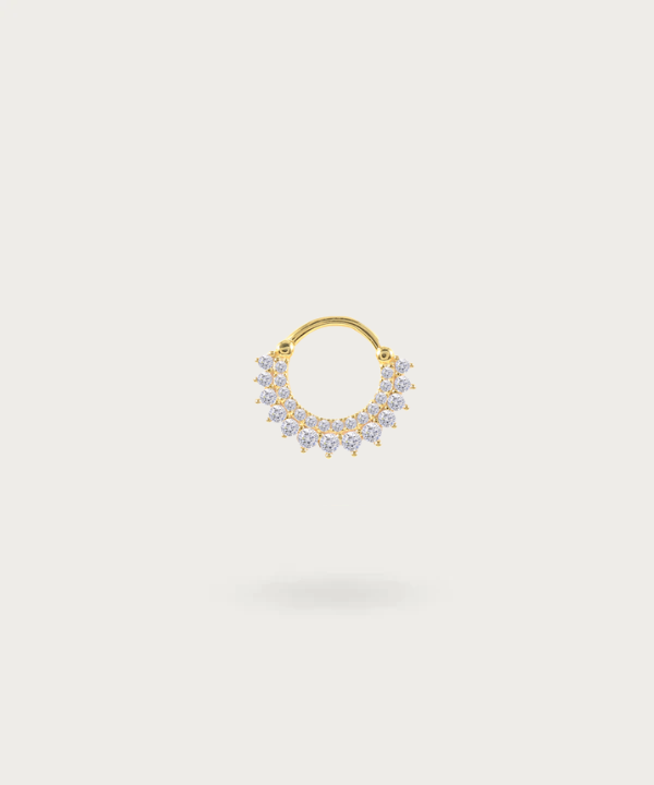 925 silver Earlobe Hoop Piercing, front view, demonstrating its sleek design.