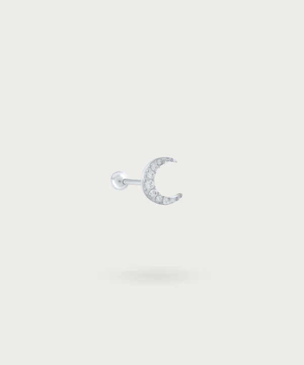 925 silver moon piercing