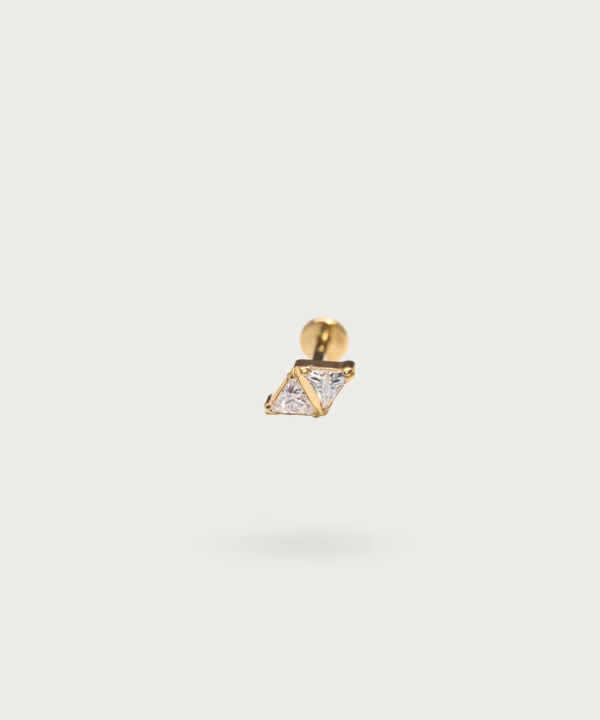 Conch Piercing in Titanium and Zircons from the Dulce Collection