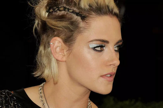 beautiful Kristen Stewart with helix piercing