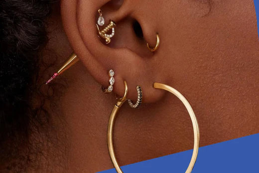 woman with an ear piercing
