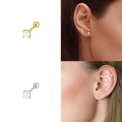 Elegant ear piercing presented on a woman