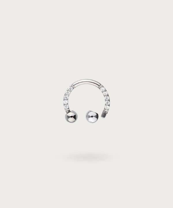 titanium horseshoe conch piercing details