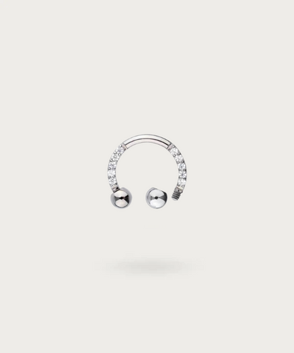 titanium horseshoe conch piercing details