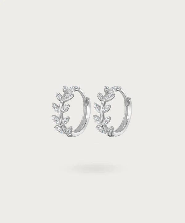Elegant sterling silver earrings with zirconia embellishments