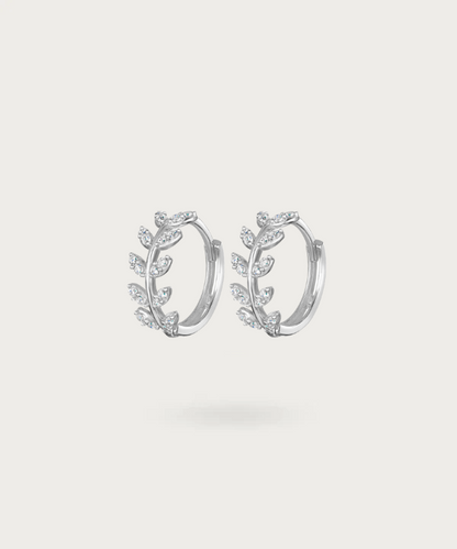 Elegant sterling silver earrings with zirconia embellishments