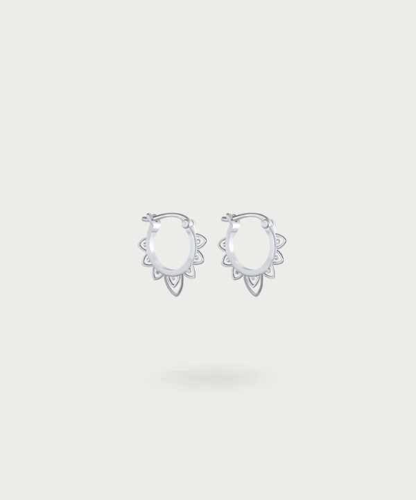 Sterling silver hoops infused with Boho charm by Amaya.