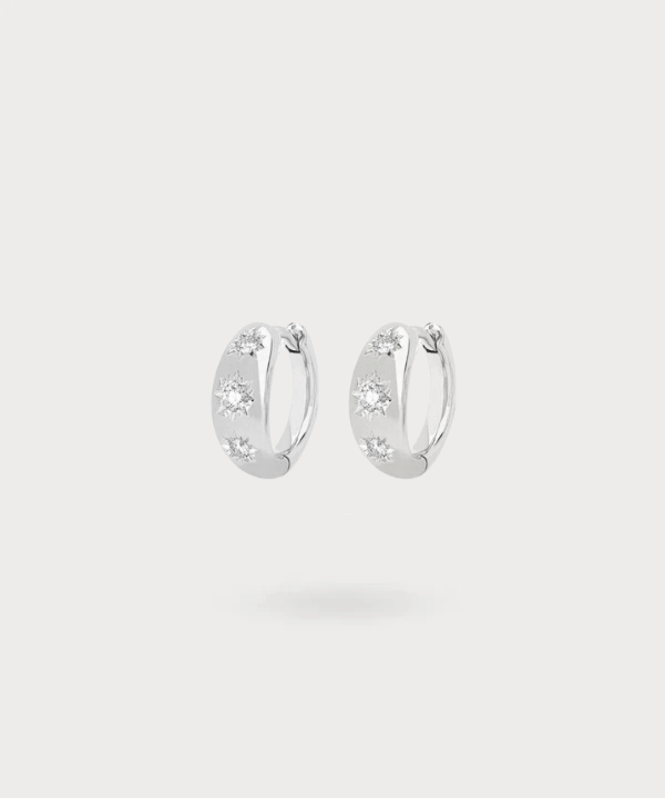 "Laia earrings in 925 silver with sparkling zircons"