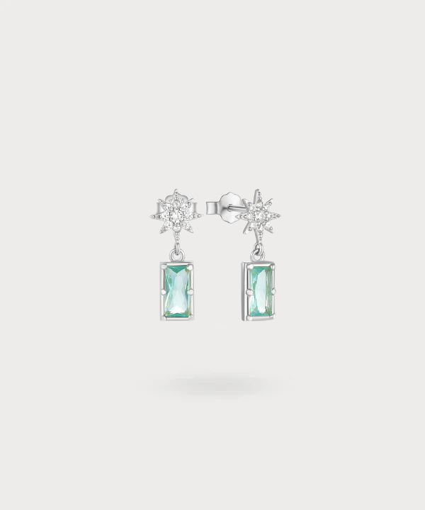 "Elegant Anatola earrings, embodying the harmony of celestial and marine elements."