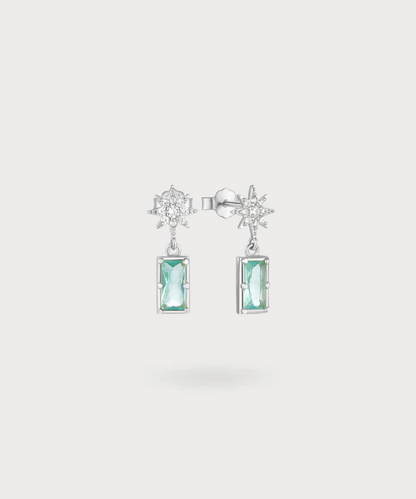 "Elegant Anatola earrings, embodying the harmony of celestial and marine elements."