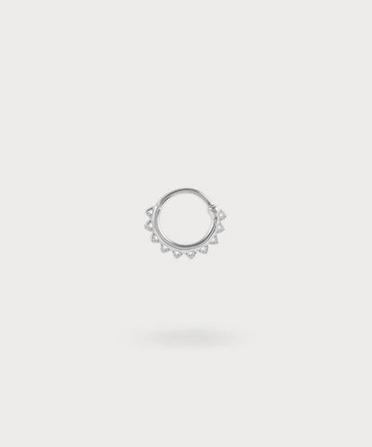 "Helix Hoop Piercing, ideal for a casual look."