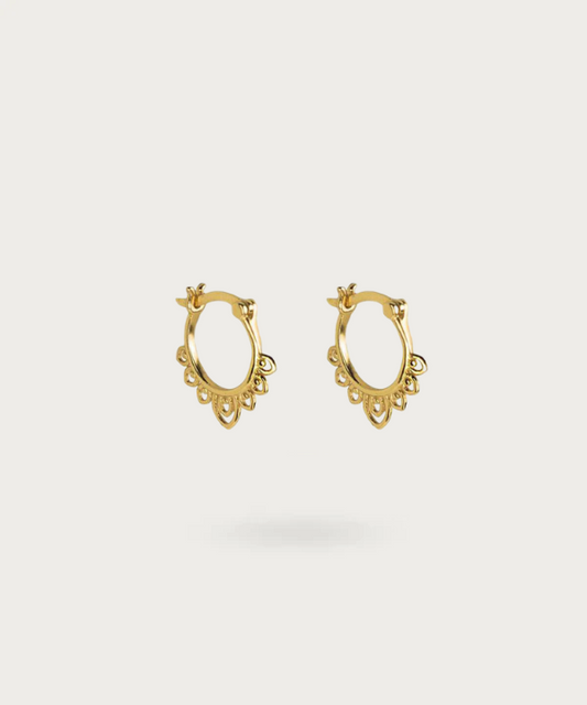 Simple yet striking Bohemian style silver hoops.