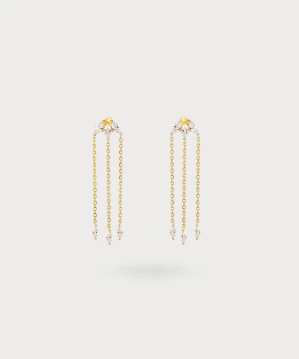 Glamorous and luxurious Victoria long earrings