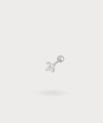 Overview of the Forward Helix Piercing in silver 925 with Zircons