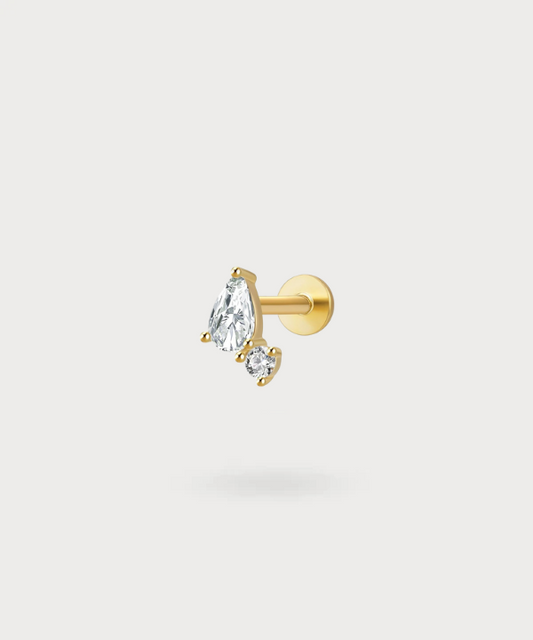 Timeless radiance with the Minerva tragus piercing in gold or silver