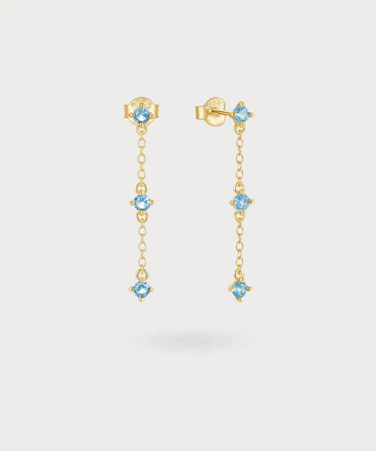 Mariel earrings with a cascade of topazes for heavenly radiance