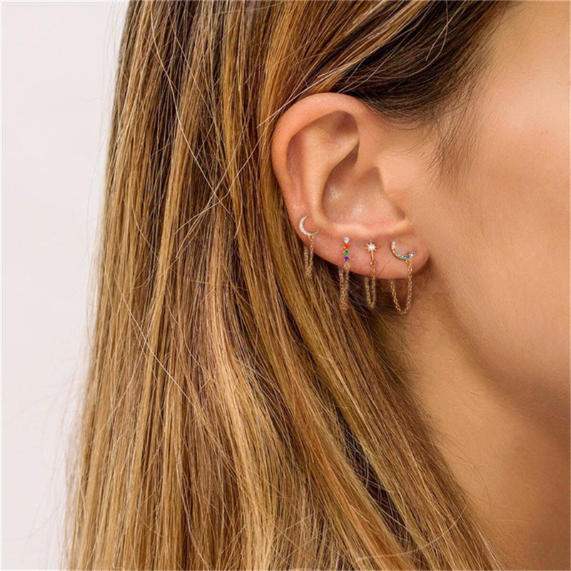 Ear Chain Piercing for women