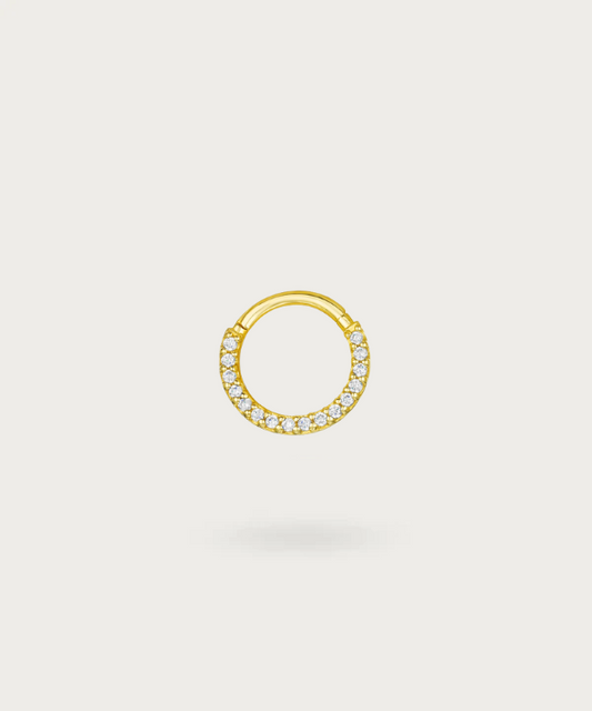 Daith Hoop Zircon Piercing - Gold