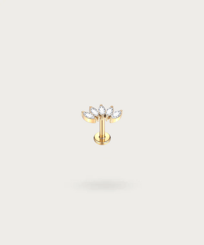 "Gold Plated Zircon Helix Piercing in a sophisticated look."