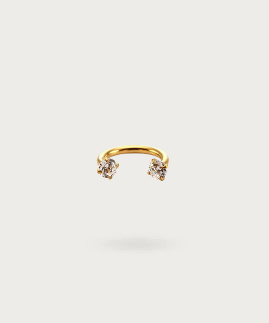 Yakira Horseshoe-shaped Helix Piercing, Bright and Glamorous