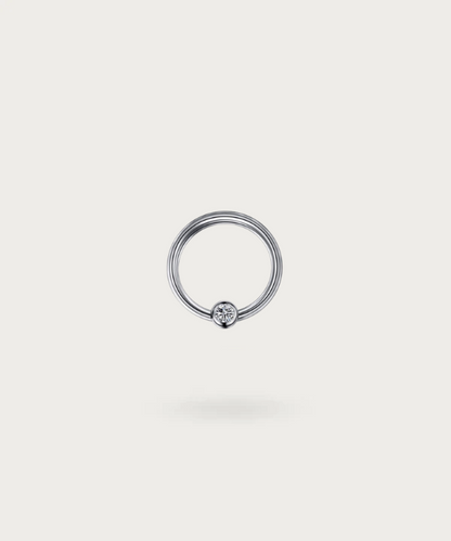 Valeria Snug Hoop Piercing with Brilliant Zircon