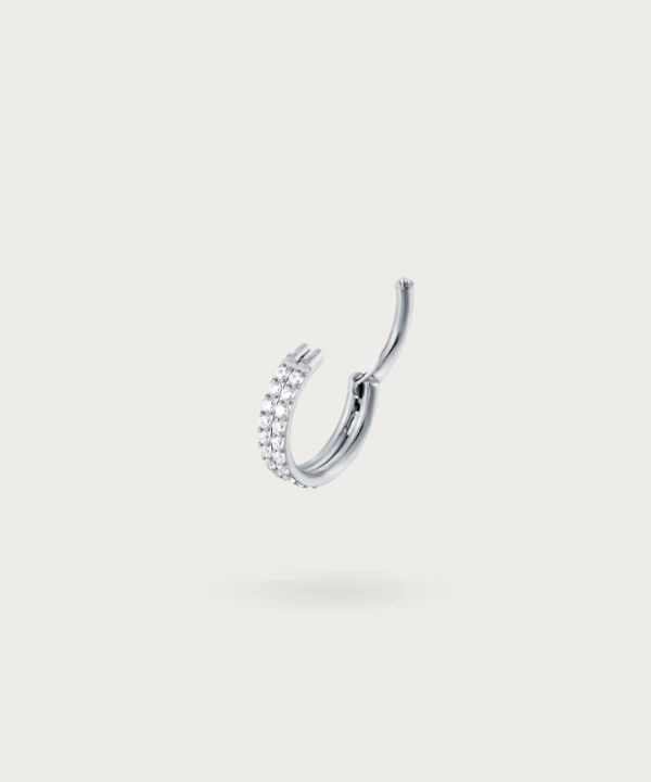 Claire's Silver 16G Graduated Crystal Helix Earrings - 3 Pack | Pueblo Mall