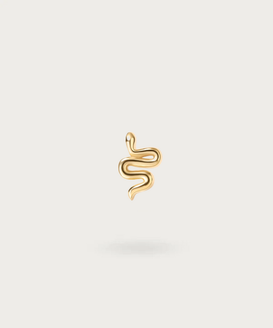 "Snake Helix Piercing on white background"