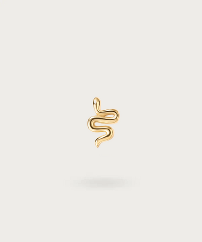 "Snake Flat Piercing on white background"