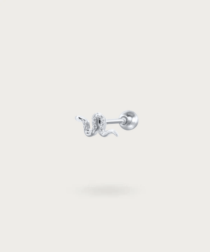 Paula Silver Snake Shaped Tragus Piercing