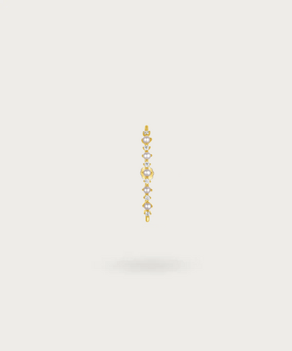 "Elegant Ear Piercing gold on neutral background"